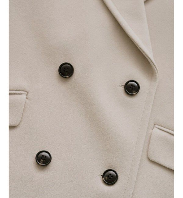 Rope&rsquo;Picnic「ジャージメルトン無地＆チェックオーバーPコート/一部WEB限定カラー・リンクコーデ」|ピーコート|