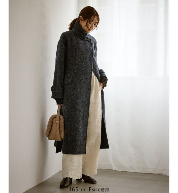 Rope&rsquo;Picnic「JAPAN FABRIC スタンドカラーロングコート/一部WEB限定カラー」|チェスターコート|