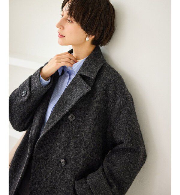 Rope&rsquo;Picnic「JAPAN FABRIC スタンドカラーロングコート/一部WEB限定カラー」|チェスターコート|