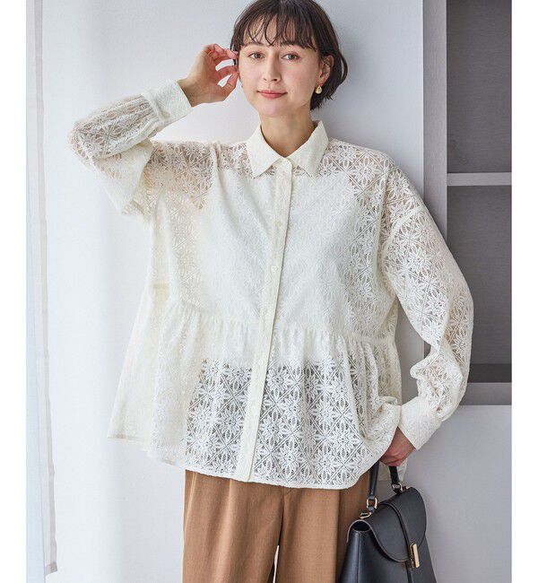 Rope&rsquo;Picnic「レースペプラムシャツブラウス」|シャツ・ブラウス|キナリ(16)
