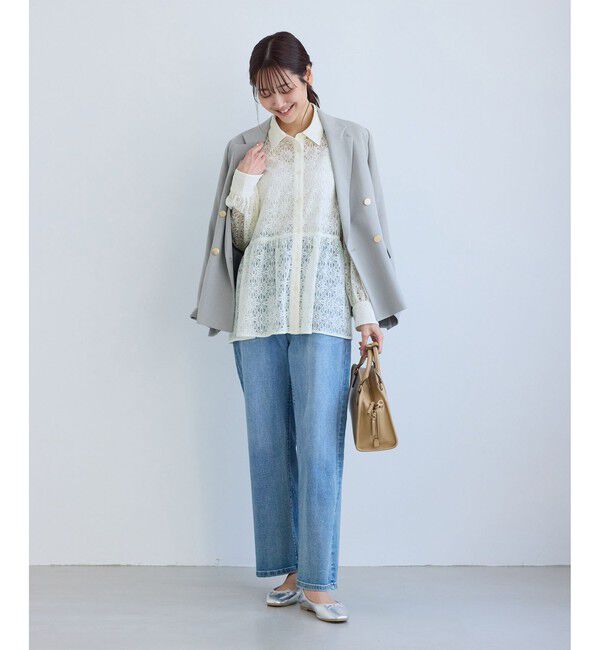 Rope&rsquo;Picnic「レースペプラムシャツブラウス」|シャツ・ブラウス|