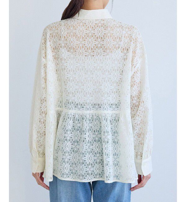 Rope&rsquo;Picnic「レースペプラムシャツブラウス」|シャツ・ブラウス|