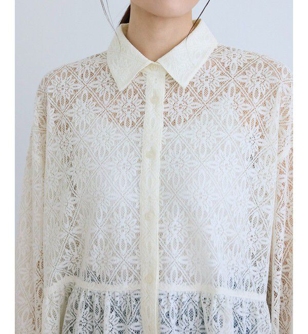 Rope&rsquo;Picnic「レースペプラムシャツブラウス」|シャツ・ブラウス|