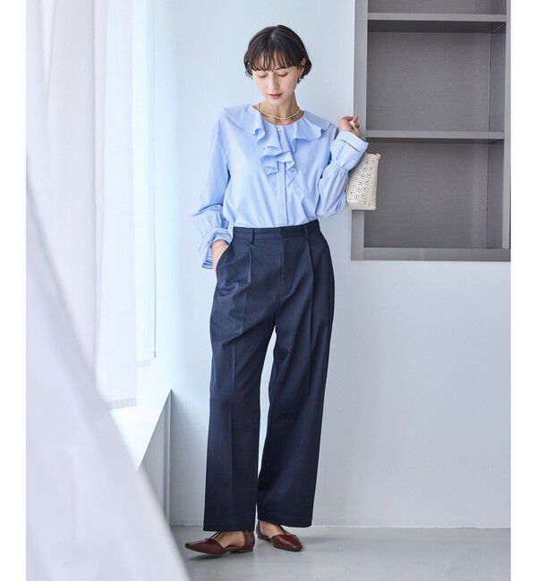 Rope&rsquo;Picnic「ハシゴレース&times;ラッフルフリルブラウス」|シャツ・ブラウス|