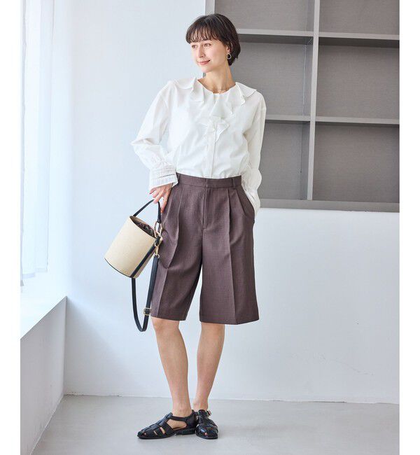 Rope&rsquo;Picnic「ハシゴレース&times;ラッフルフリルブラウス」|シャツ・ブラウス|