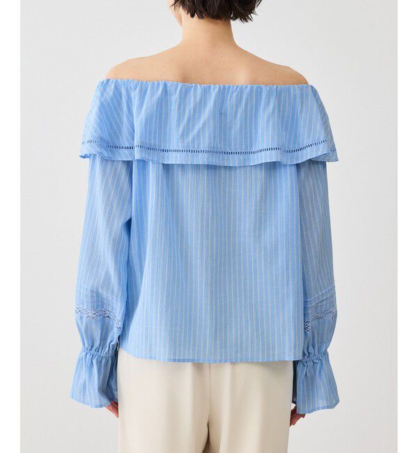 Rope&rsquo;Picnic「お着軽シャツシリーズ レース使い2WAYオフショルシアーブラウス/接触冷感・通気性」|シャツ・ブラウス|