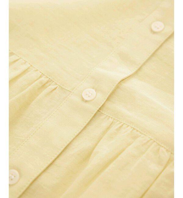 Rope&rsquo;Picnic「お着軽シャツシリーズ フリルカラーシアーペプラムブラウス/接触冷感・通気性」|シャツ・ブラウス|