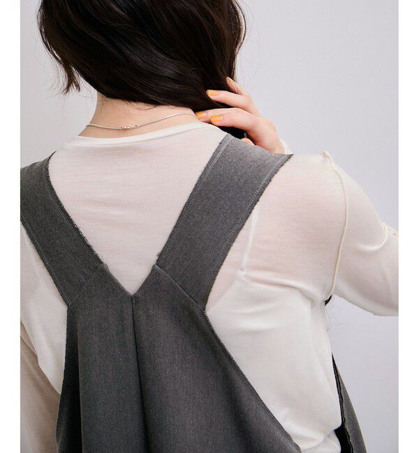 ADAM ET ROPE'「【WEB限定】カットオフノースリーブワンピース」|ワンピース|