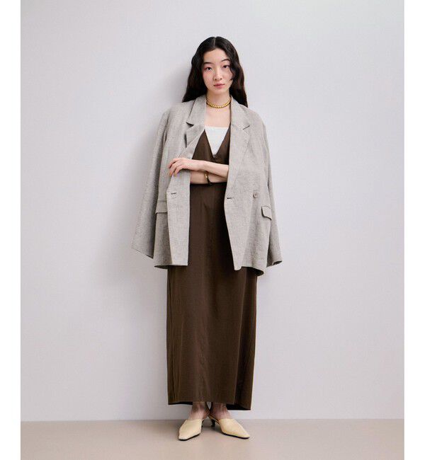 ADAM ET ROPE'「【WEB限定】カットオフノースリーブワンピース」|ワンピース|