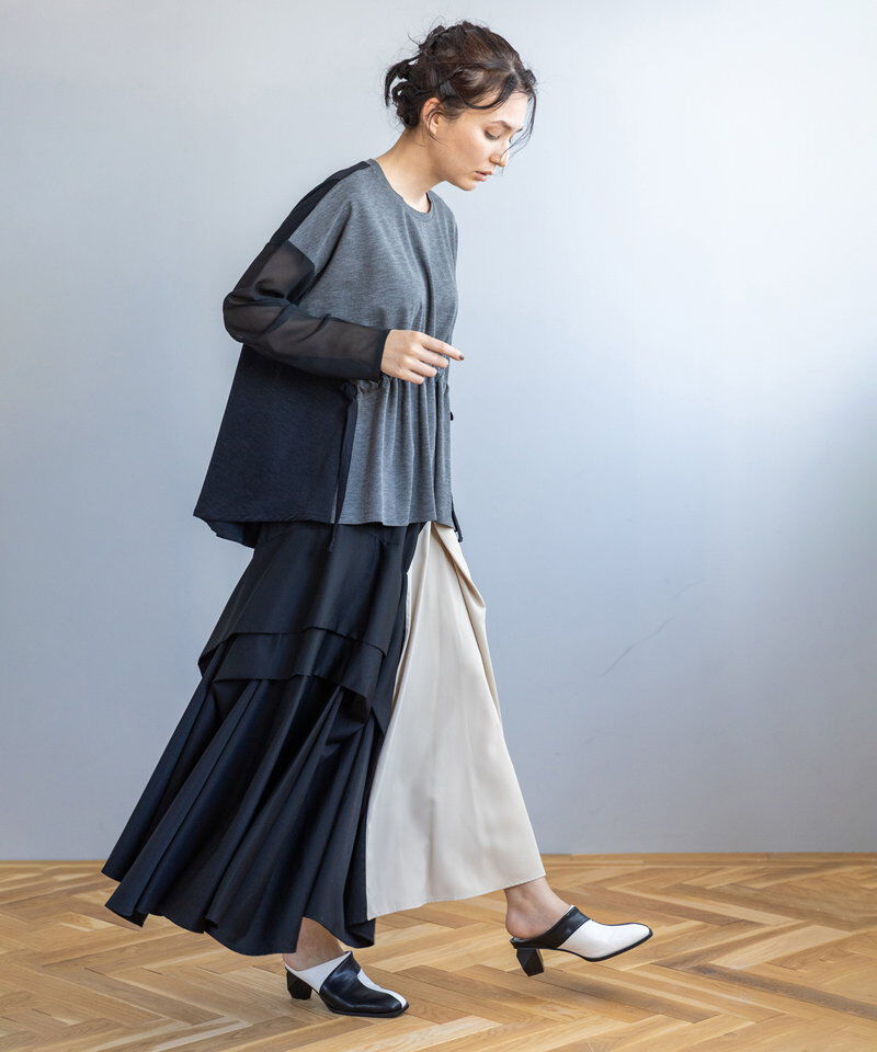  「切替ギャザーTシャツ」|Tシャツ・カットソー|