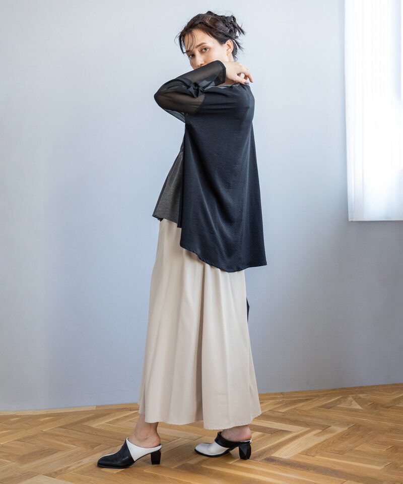  「切替ギャザーTシャツ」|Tシャツ・カットソー|