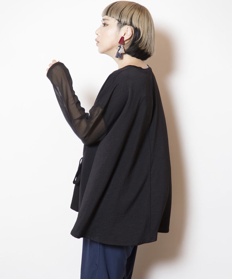  「切替ギャザーTシャツ」|Tシャツ・カットソー|