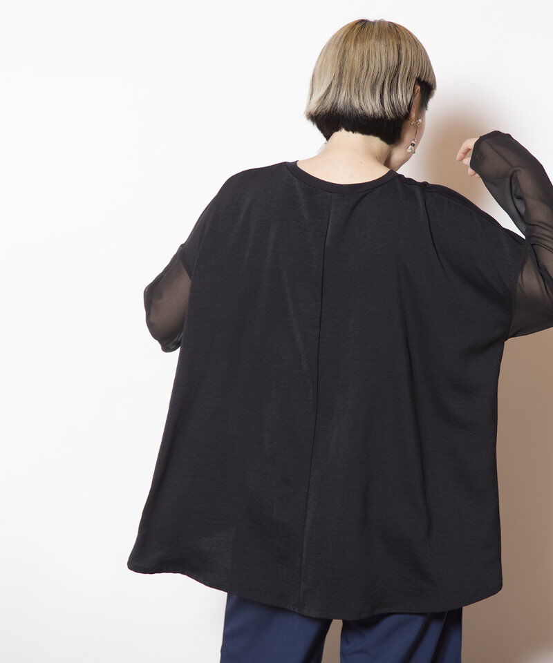  「切替ギャザーTシャツ」|Tシャツ・カットソー|