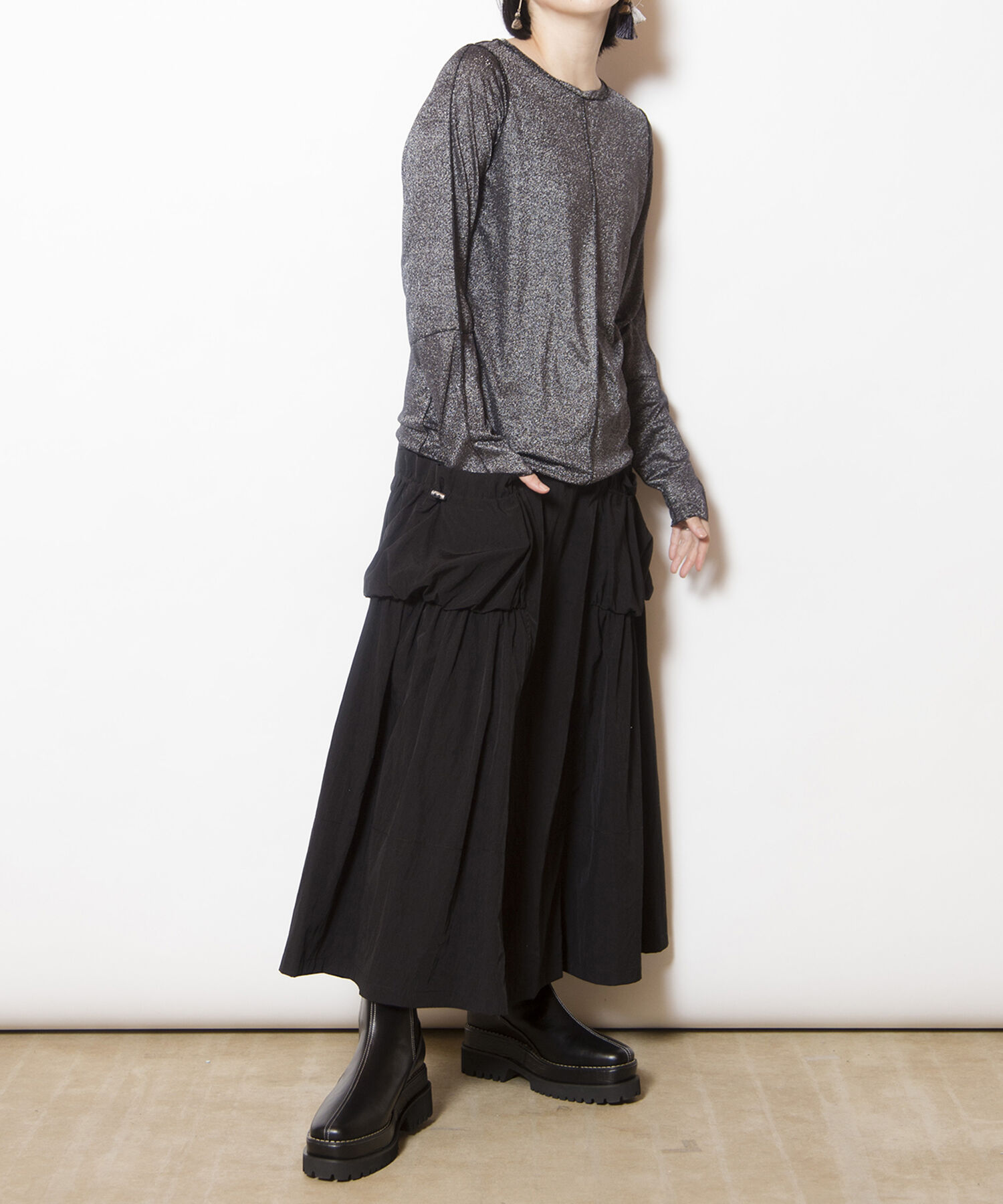  「メロー切替長袖Tシャツ」|Tシャツ・カットソー|