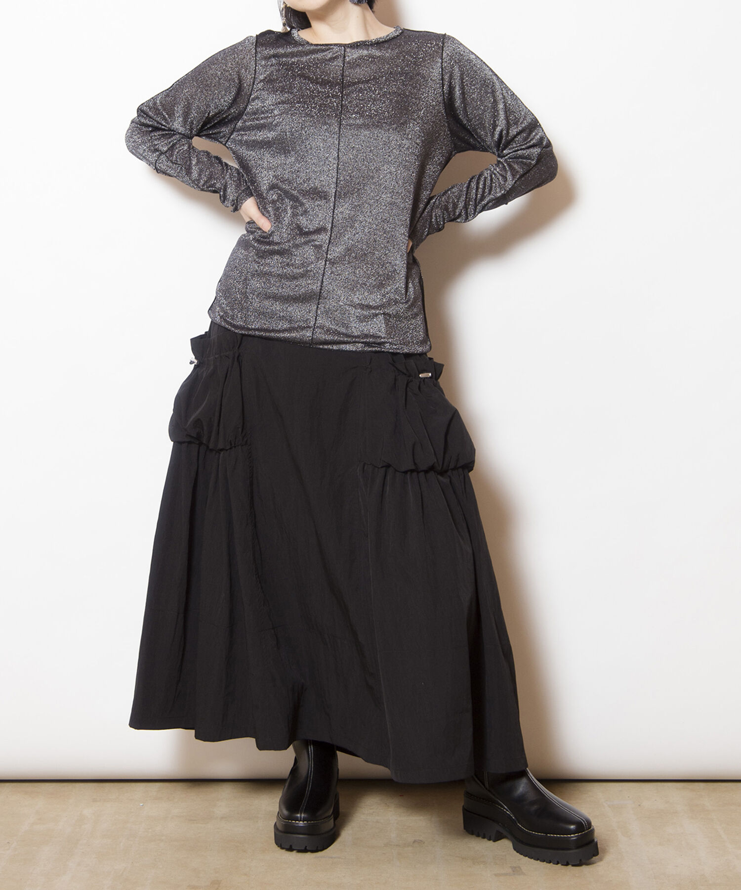  「メロー切替長袖Tシャツ」|Tシャツ・カットソー|