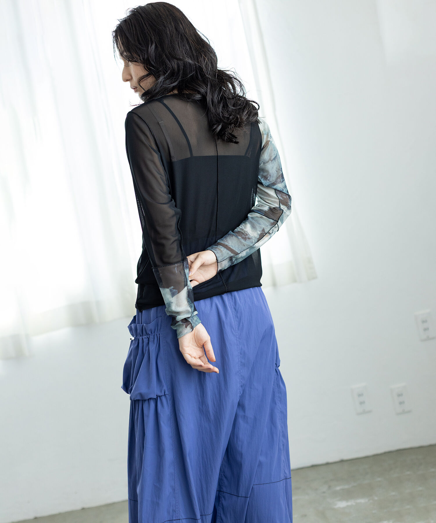  「メロー切替長袖Tシャツ」|Tシャツ・カットソー|