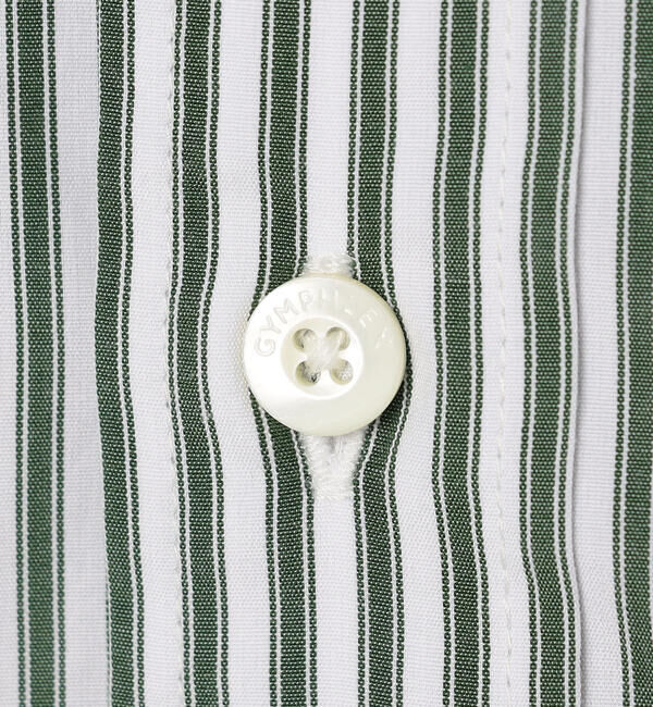 GYMPHLEX「Gymphlex | ショート ボタンダウン半袖シャツ STRIPE WOMEN」|シャツ・ブラウス|