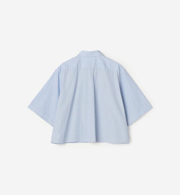  「Gymphlex | コットンブロード ショート ボタンダウン半袖シャツ STRIPE WOMEN」|シャツ・ブラウス|