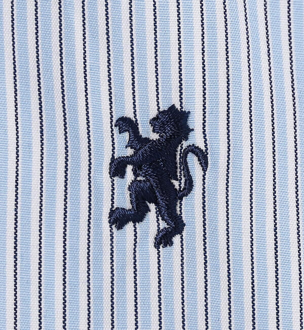  「Gymphlex | コットンブロード ショート ボタンダウン半袖シャツ STRIPE WOMEN」|シャツ・ブラウス|