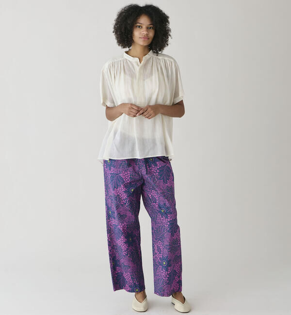 LE GLAZIK「LE GLAZIK | ラミー スタンドカラープルオーバーシャツ WOMEN」|シャツ・ブラウス|