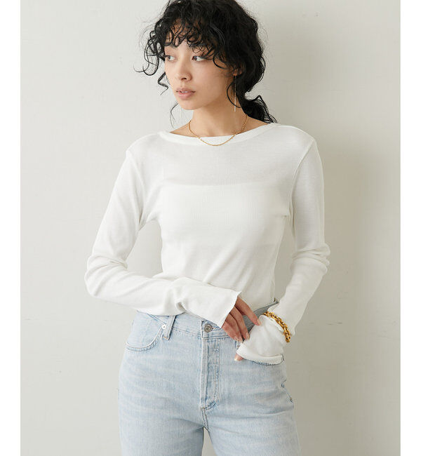  「Vバックシャンテレコカットソー」|Tシャツ・カットソー|