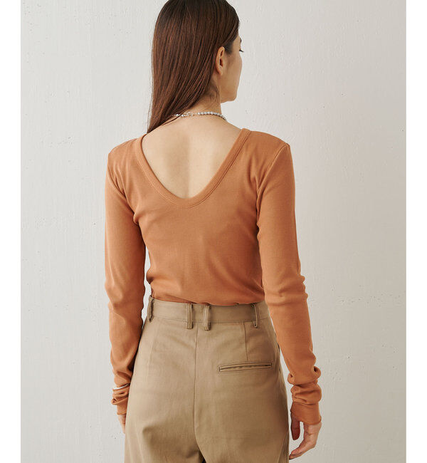  「Vバックシャンテレコカットソー」|Tシャツ・カットソー|