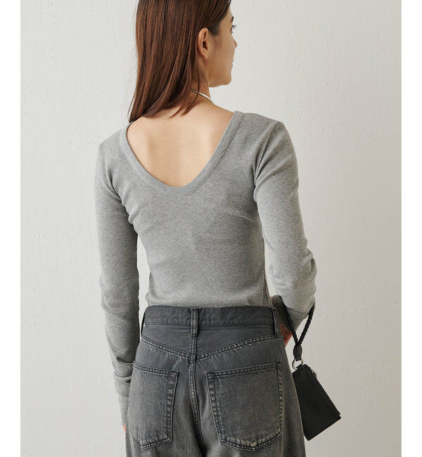  「Vバックシャンテレコカットソー」|Tシャツ・カットソー|