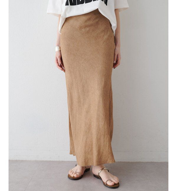  「ツイル顔料染めスカート」|スカート|キャメル