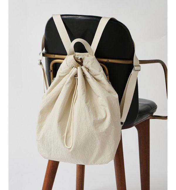 THE PAUSE「【THE PAUSE】ドロストバックパック」|トートバッグ|アイボリー