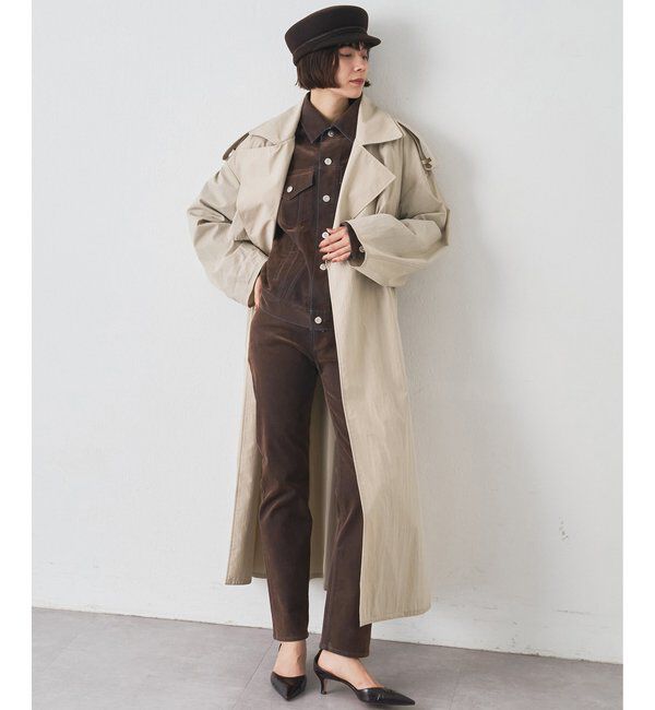  「ロングトレンチコート」|トレンチコート|