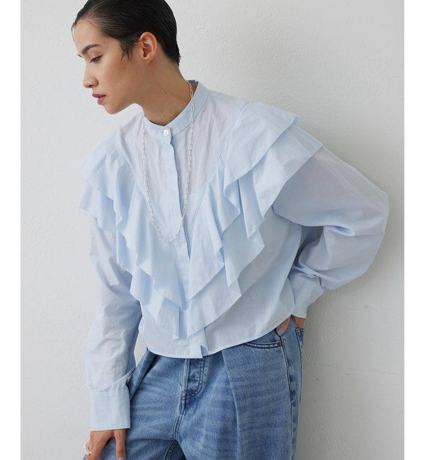 THE PAUSE「【THE PAUSE】フリルショートシャツ」|シャツ・ブラウス|