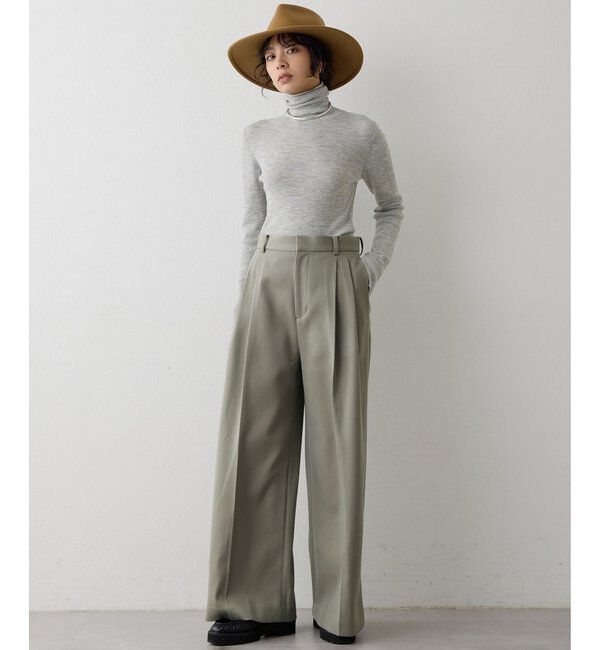  「ワイドタックパンツ」|チノ|