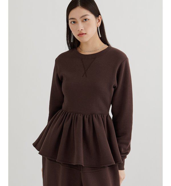  「裏毛フリルプルオーバー」|Tシャツ・カットソー|