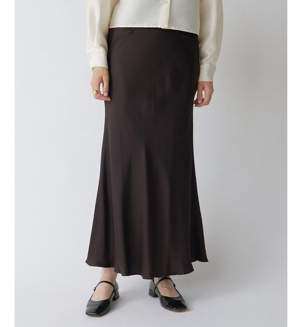 Drawing Numbers「【Drawing Numbers】キュプラバイアスマーメイドスカート」|スカート|ブラウン