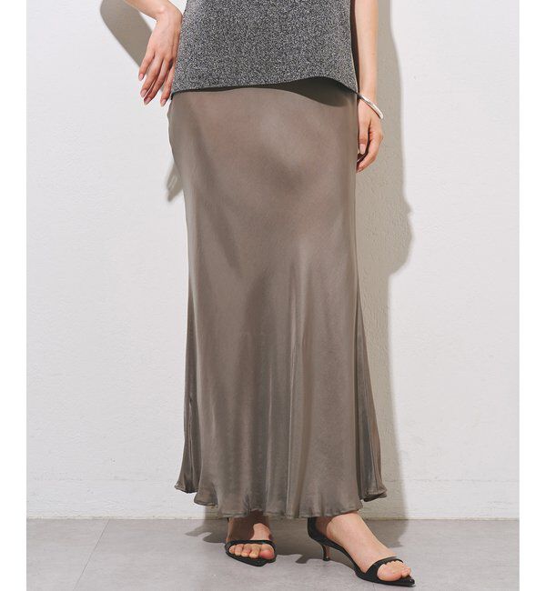 Drawing Numbers「【Drawing Numbers】キュプラバイアスマーメイドスカート」|スカート|グレー