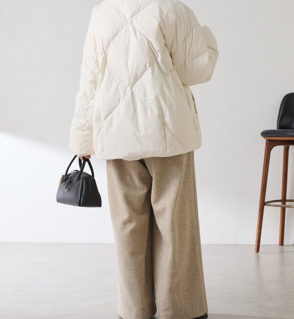 「【マット見え/軽量コート】ライトエンボスノーカラーダウン」|その他|