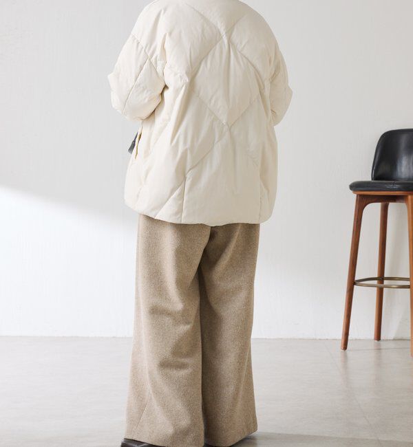  「【マット見え/軽量コート】ライトエンボスノーカラーダウン」|その他|