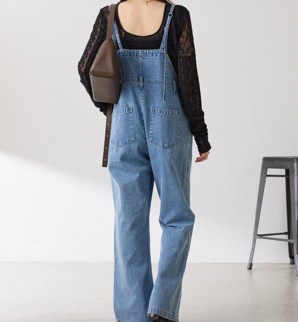  「Q.anos フレアデニムロンパース」|ワンピース|