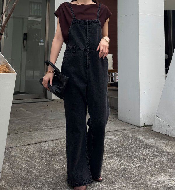  「Q.anos フレアデニムロンパース」|ワンピース|