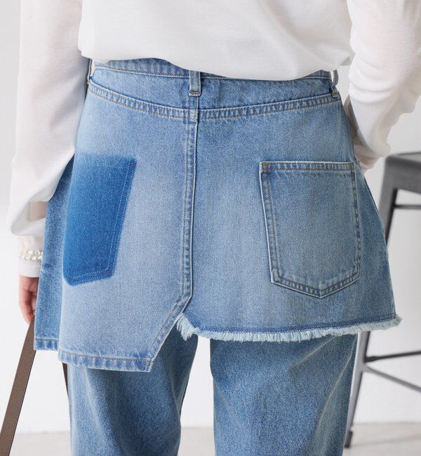  「Q.anos　レイヤードデニムスカート」|スカート|