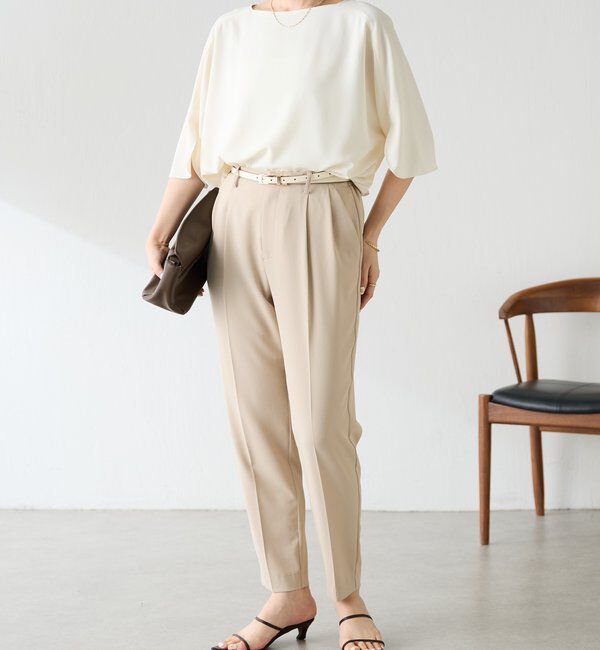  「ジャージスリムテーパードパンツ/セレモニー」|チノ|