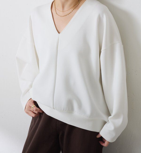  「ポンチＶカットプルオーバー」|Tシャツ・カットソー|
