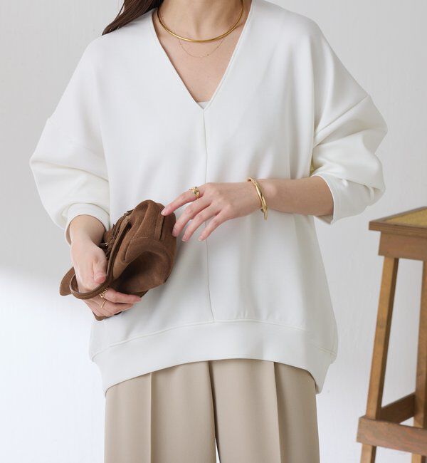 「ポンチＶカットプルオーバー」|Tシャツ・カットソー|