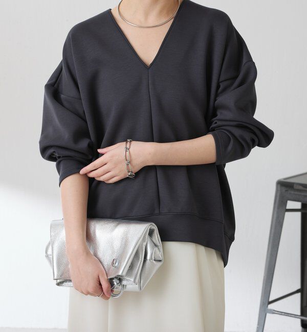  「ポンチＶカットプルオーバー」|Tシャツ・カットソー|