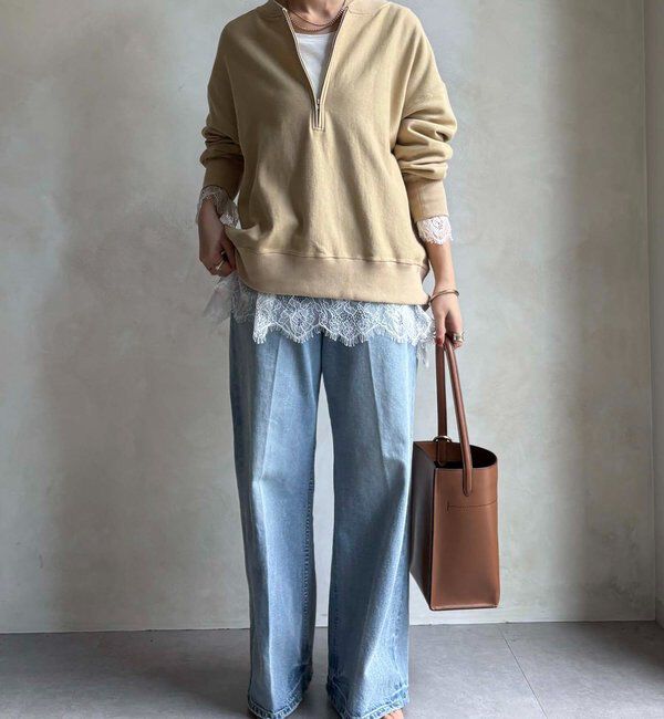  「【新色追加】【インフルエンサー OKOCHI企画】ハーフジップスウェット」|Tシャツ・カットソー|