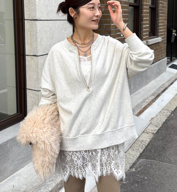  「【新色追加】【インフルエンサー OKOCHI企画】ハーフジップスウェット」|Tシャツ・カットソー|