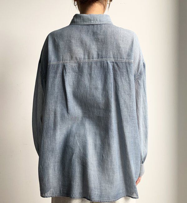  「袖リブシアーデニムシャツ」|シャツ・ブラウス|