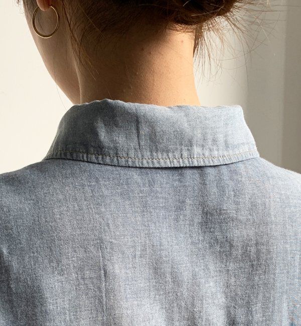  「袖リブシアーデニムシャツ」|シャツ・ブラウス|