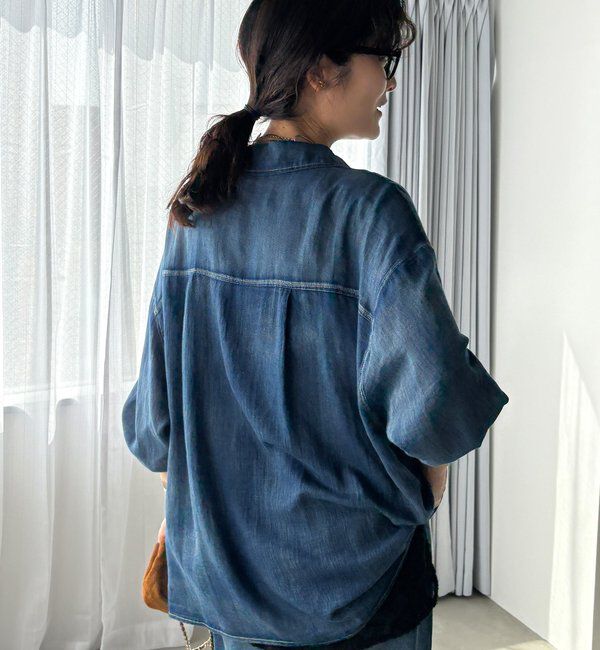  「袖リブシアーデニムシャツ」|シャツ・ブラウス|