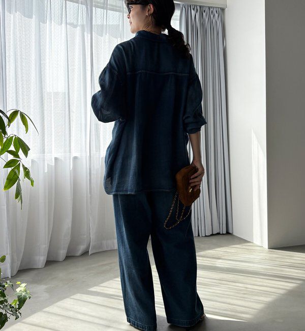  「袖リブシアーデニムシャツ」|シャツ・ブラウス|